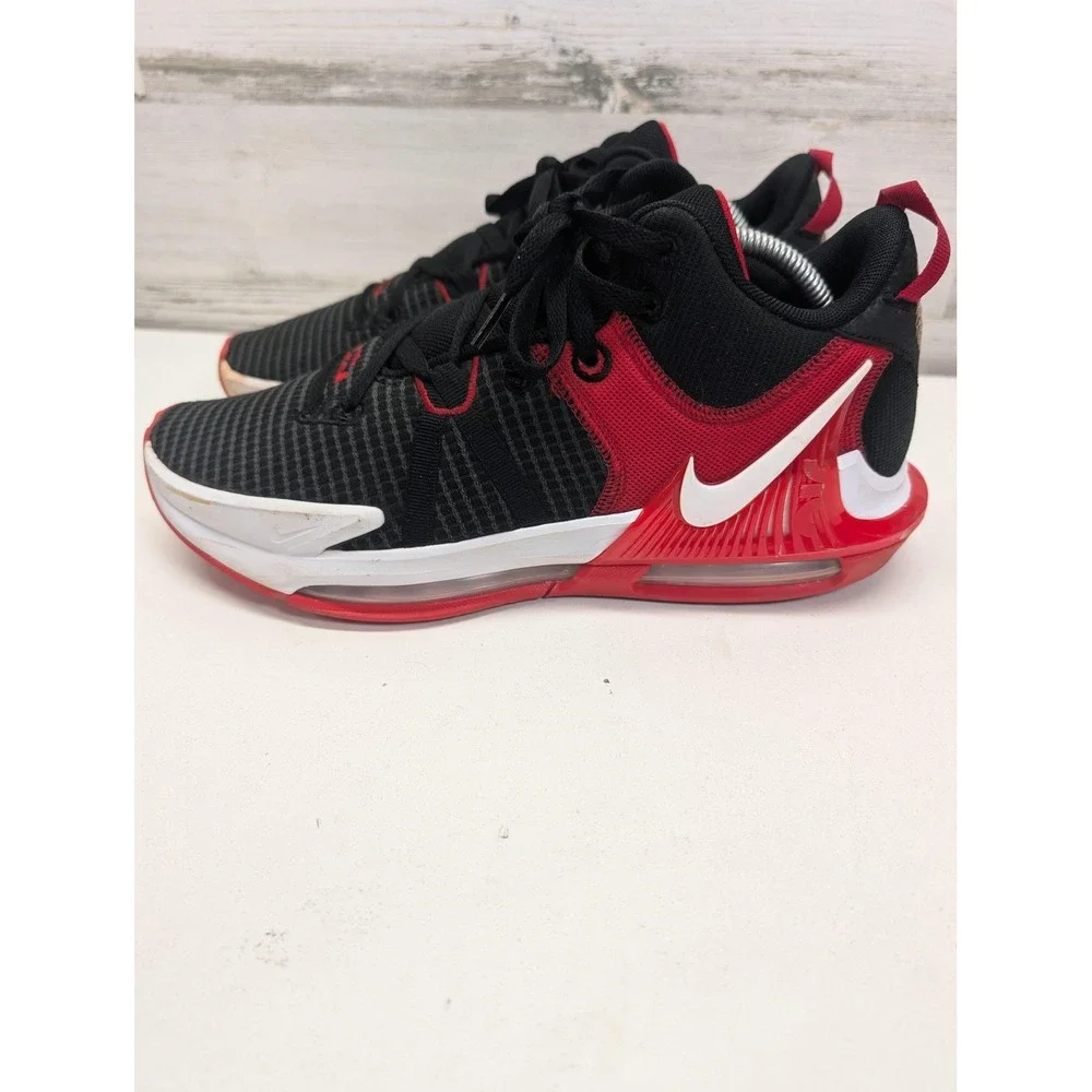 Nike LeBron Witness 7 Black University Red Basketball Shoes DM1123-005 Mens 10.5